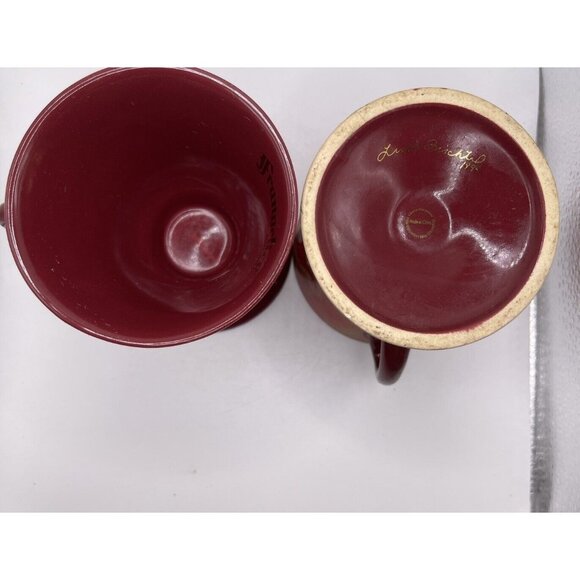 Jazzy Jesters Liqueur Expresso Cup 2 Burgandy Joker Mugs Linda Frichtel 1999 3" - Picture 5 of 8